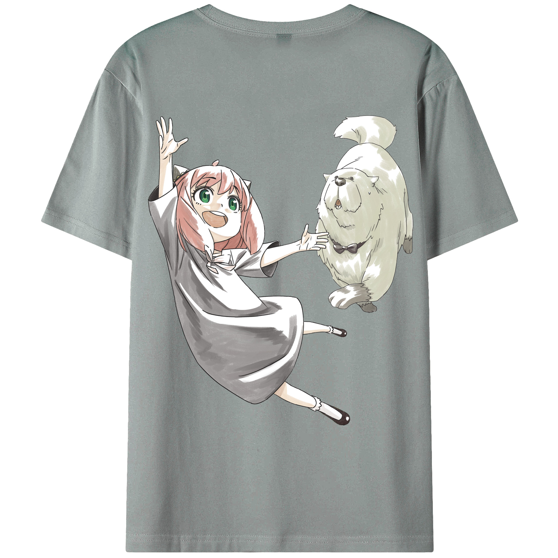 （画像用） SPY×FAMILY间谍家家酒 綿100％ メンズ半袖Tシャツ（バックプリント） 通気性